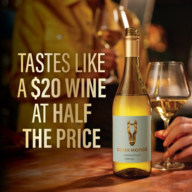 slide 3 of 8, Dark Horse Chardonnay White Wine - 750ml Bottle, 750 ml