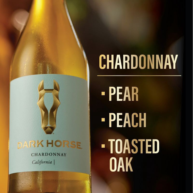 slide 4 of 8, Dark Horse Chardonnay White Wine - 750ml Bottle, 750 ml