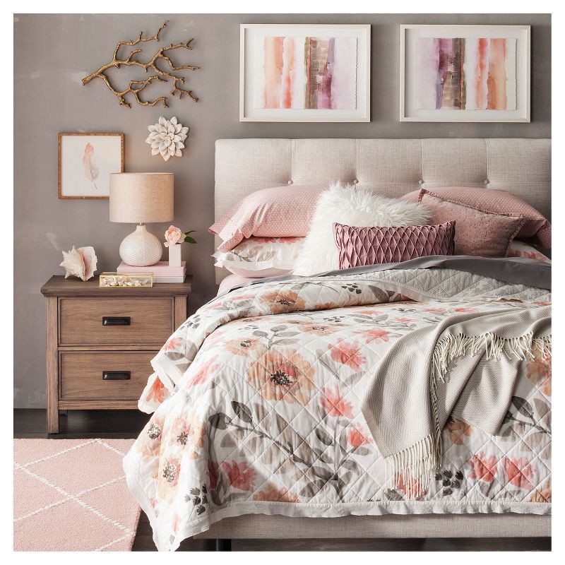 slide 4 of 7, Textured Ceramic Accent Lamp Cream - Threshold™: Herringbone Pattern, No Bulb Included, UL Listed, 1 ct