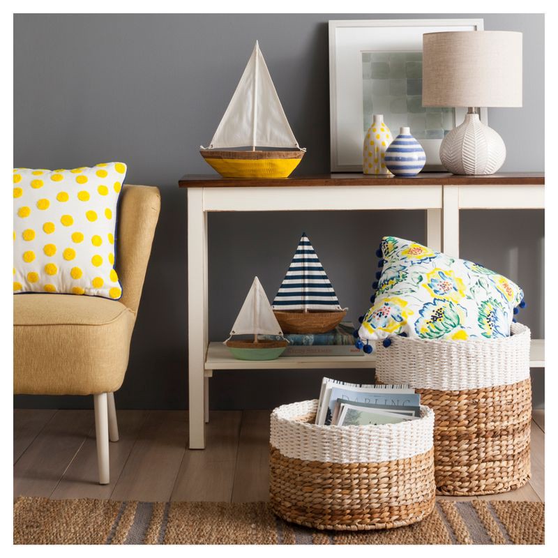 slide 6 of 7, Textured Ceramic Accent Lamp Cream - Threshold™: Herringbone Pattern, No Bulb Included, UL Listed, 1 ct