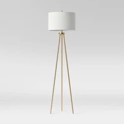 Ellis Tripod Floor Lamp Light Brown Iron - Project 62