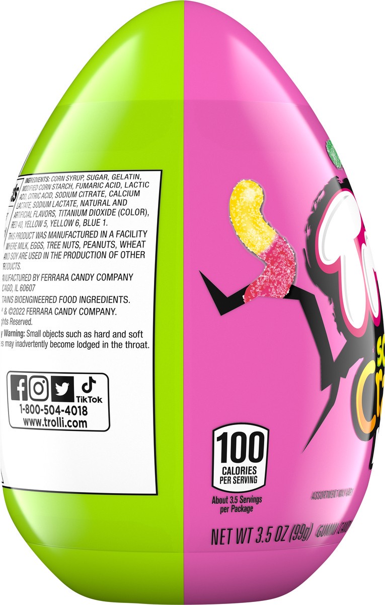 slide 3 of 9, Trolli 07549 156177 Mini Sour Brite Crawlers Gummi Novelty Egg Easter 3.5 oz, 3.5 oz