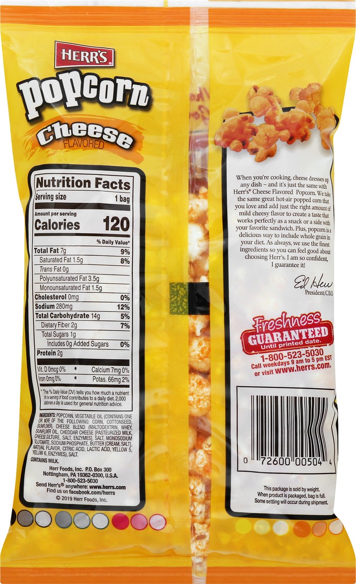 slide 10 of 10, Herr's Cheese Popcorn, 1 oz