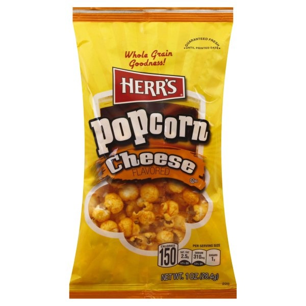 slide 1 of 10, Herr's Cheese Popcorn, 1 oz