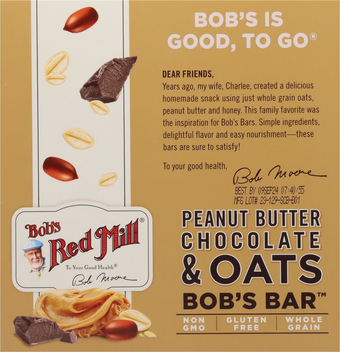 slide 7 of 9, Bob's Red Mill Peanut Butter Chocolate & Oats Bars 5 - 1.48 oz Bars, 5 ct