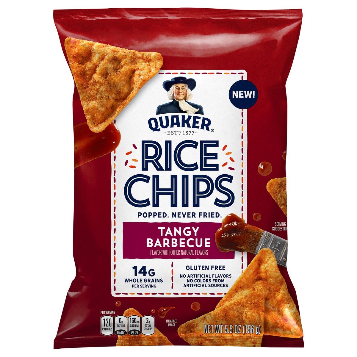 slide 1 of 3, Quaker Rice Chips, 5.5 oz