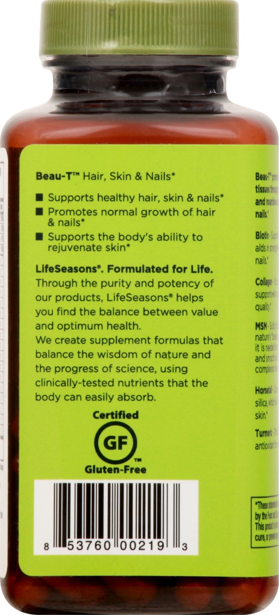 slide 6 of 9, LifeSeasons Vegetarian Capsules Beau-T 90 ea, 90 ct