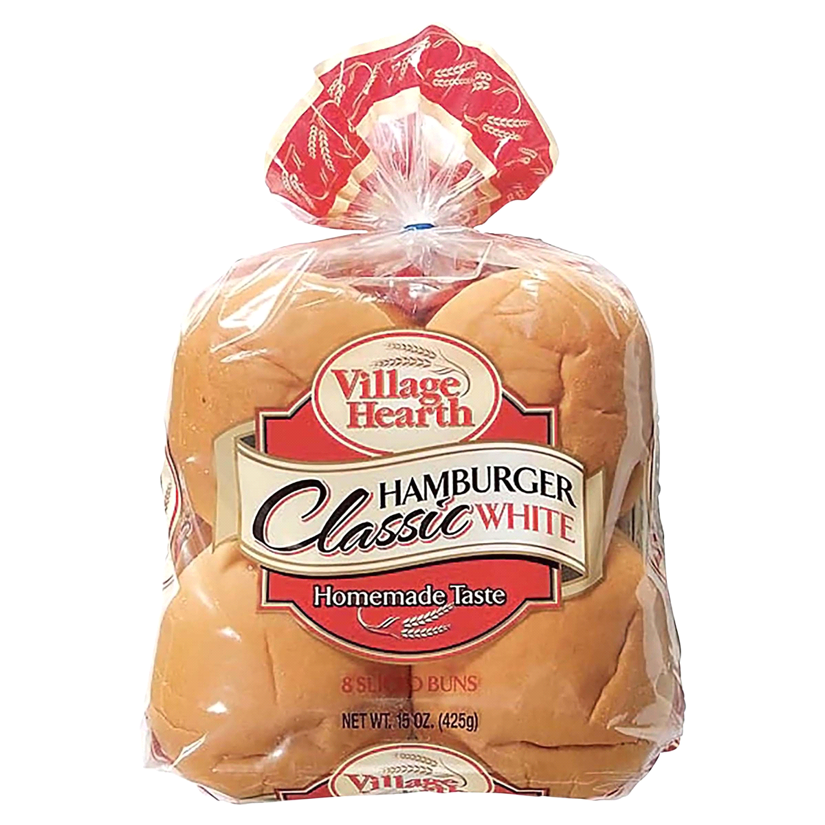 slide 1 of 5, Village Hearth Classic Hamburger White Buns 8 ea, 8 ct