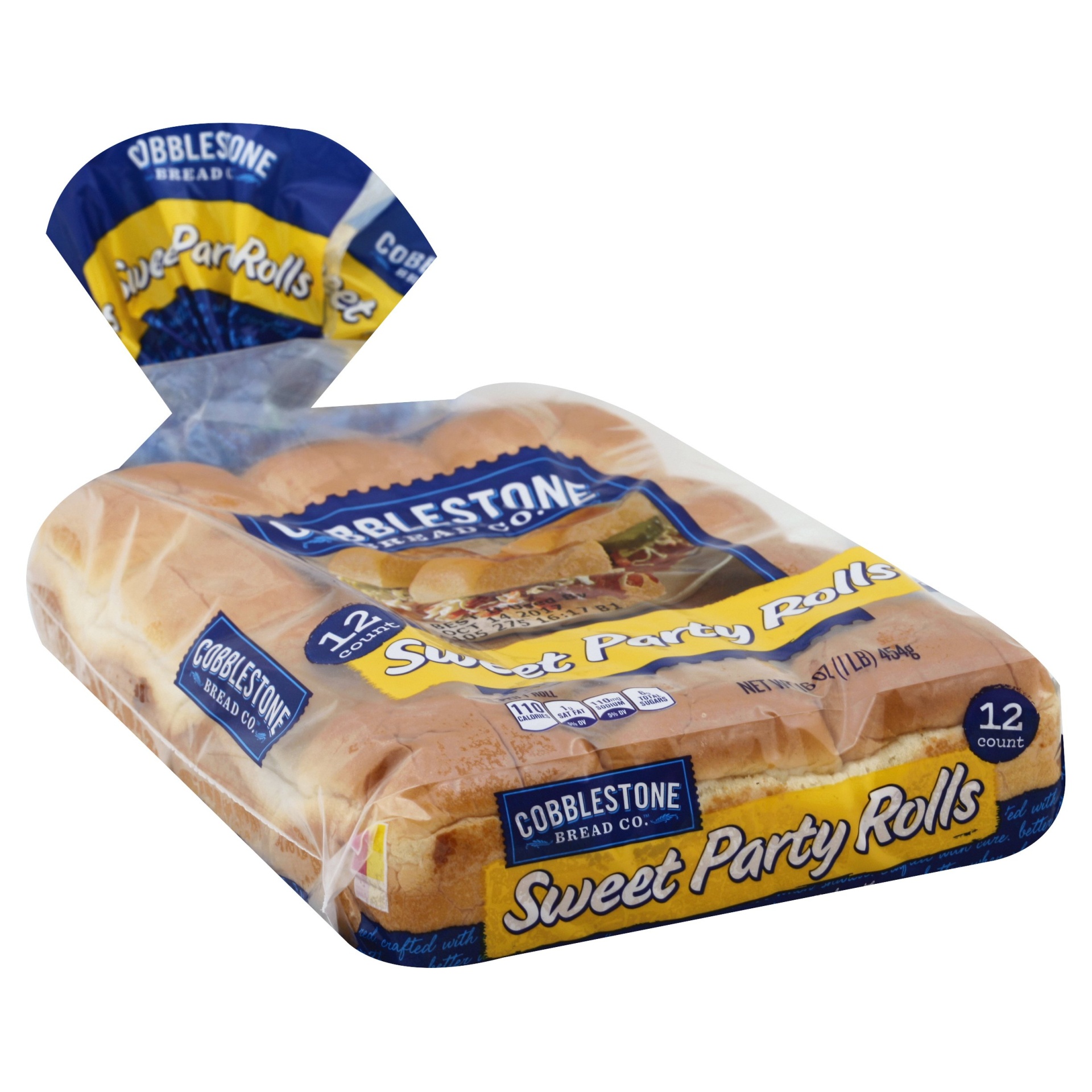 slide 1 of 8, Cobblestone Bread Co. Sweet Party Rolls, 16 ct