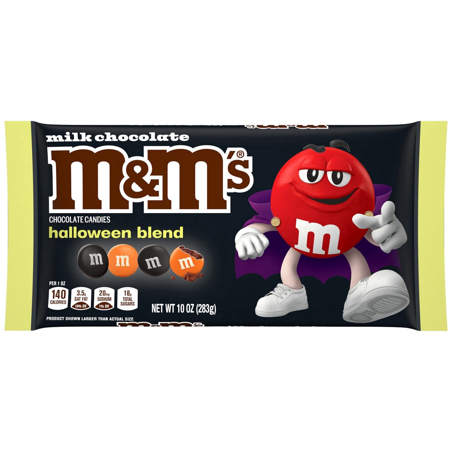 slide 1 of 4, M&M's Halloween Black and Orange Milk Chocolate Candy Bag - 10oz, 10 oz