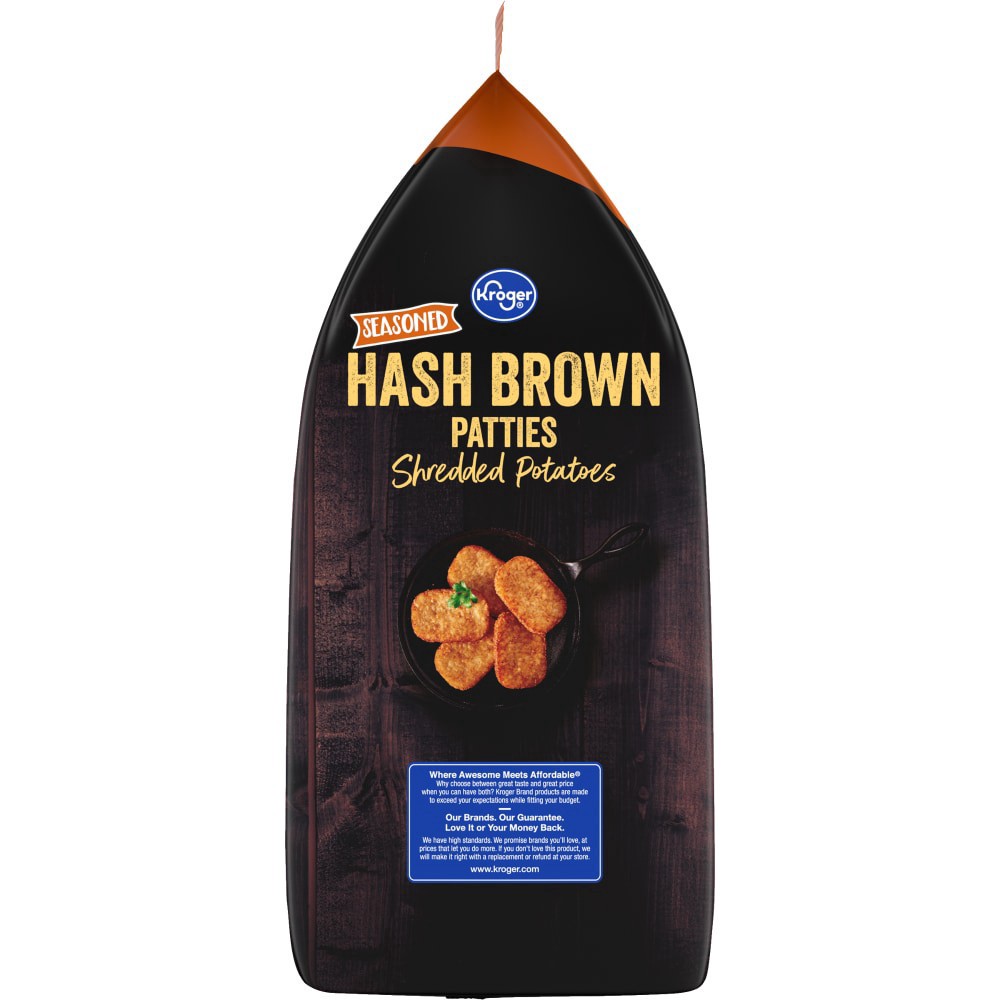 slide 4 of 4, Kroger Seasoned Hash Brown Shredded Potato Patties, 22.5 oz