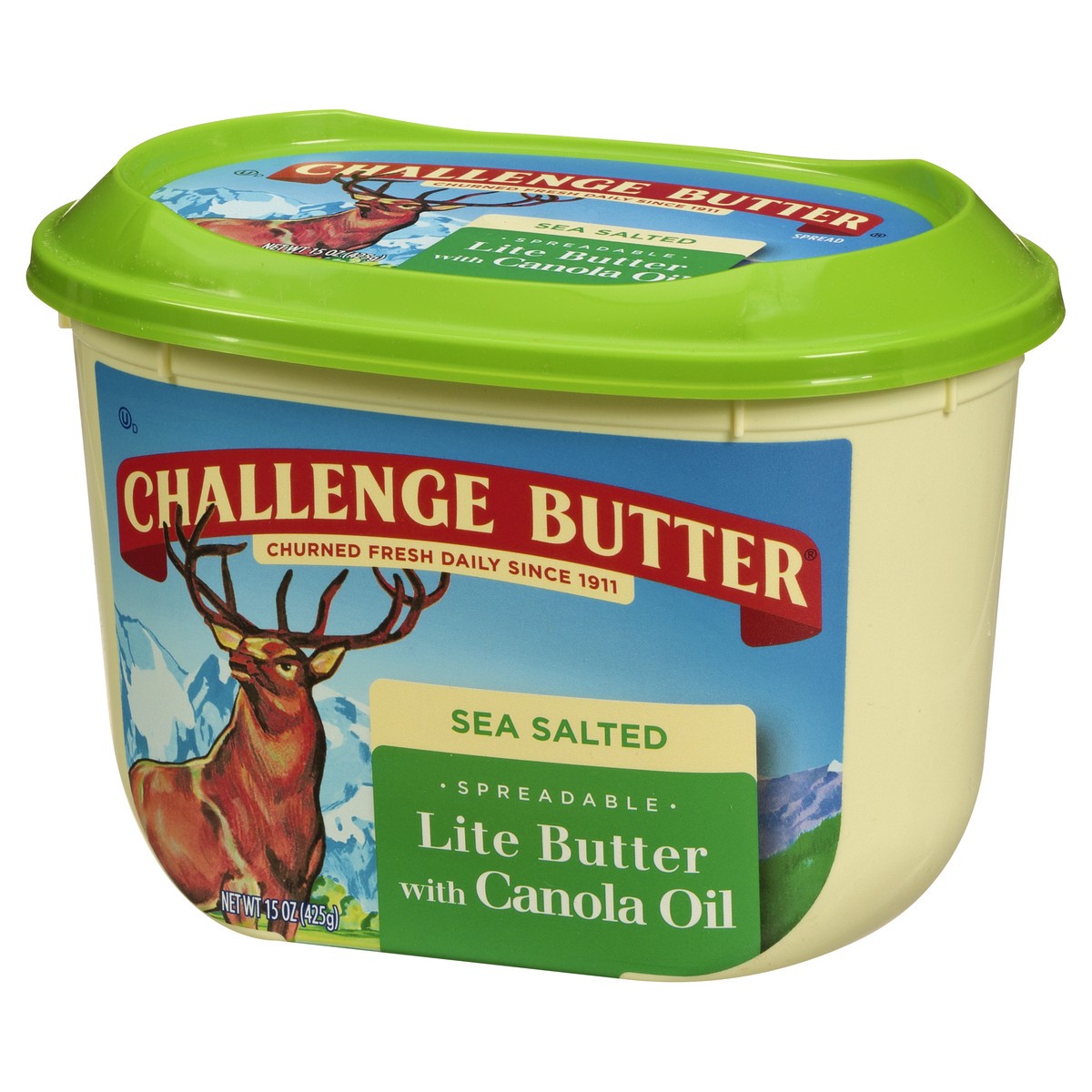 slide 9 of 10, Challenge Dairy, Lite Butter with Canola Oil and Sea Salt, Spreadable, 15 oz