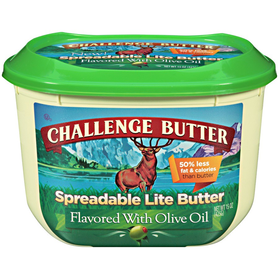 slide 1 of 10, Challenge Dairy, Lite Butter with Canola Oil and Sea Salt, Spreadable, 15 oz