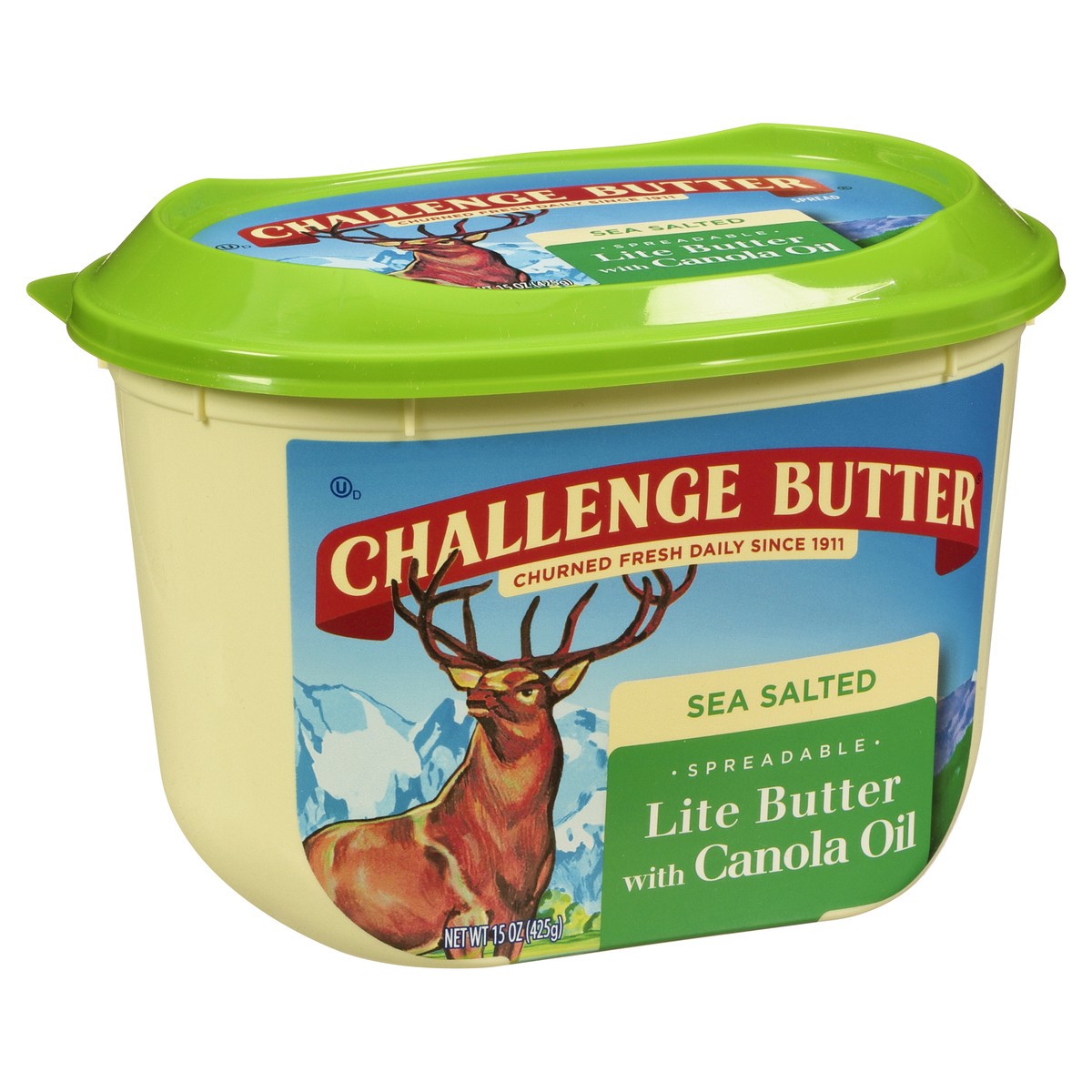 slide 10 of 10, Challenge Dairy, Lite Butter with Canola Oil and Sea Salt, Spreadable, 15 oz