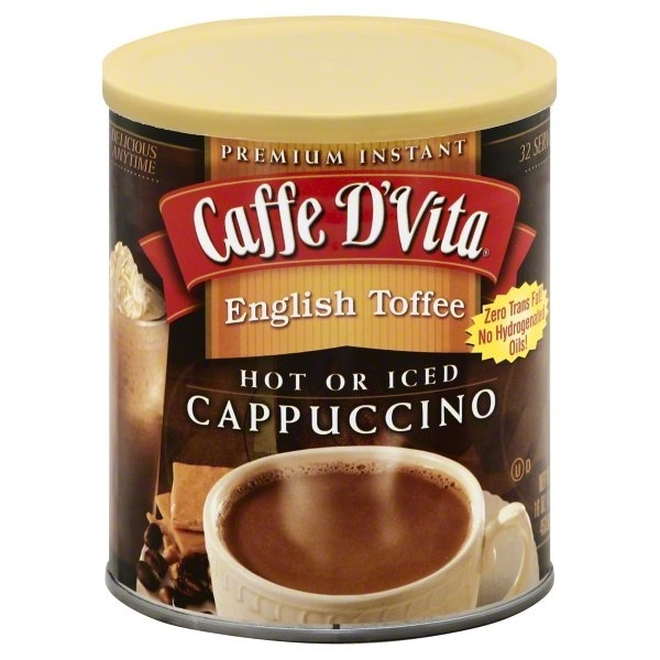 slide 1 of 1, Caffe D'Vita Premium Instant English Toffee Cappuccino, 16 oz