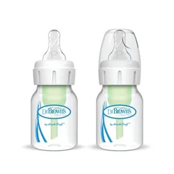 Dr. Brown's 2oz Anti-Colic Options+ Narrow Baby Bottle with Preemie Flow Nipple - 0m+