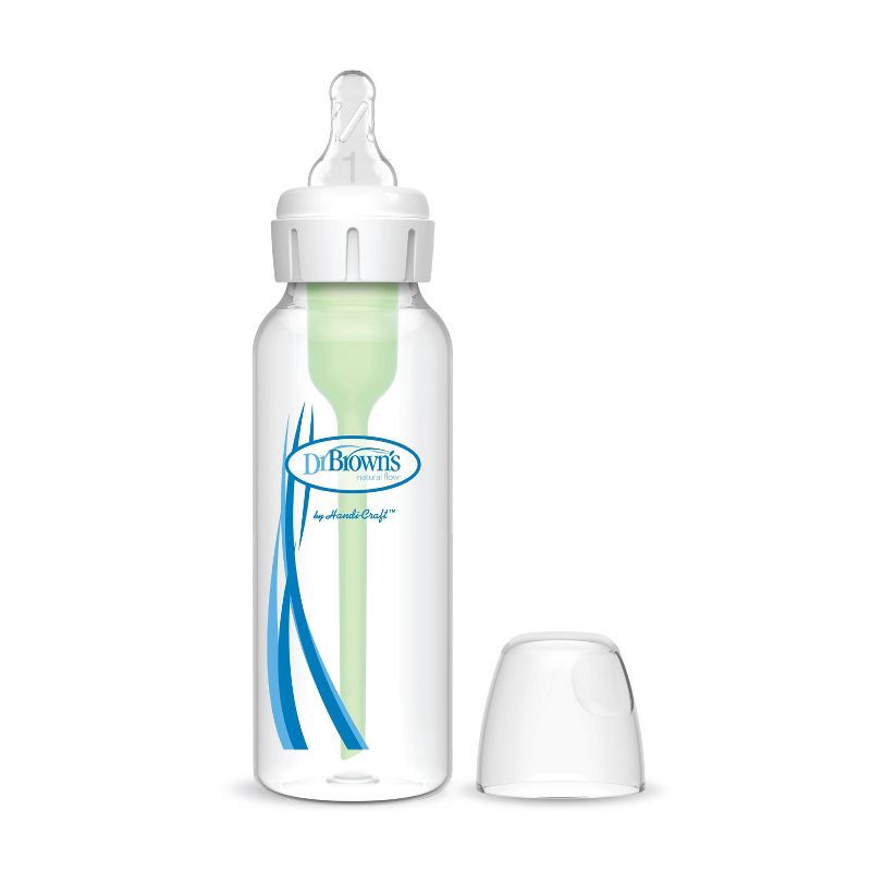 slide 1 of 14, Dr. Brown's 8oz Anti-Colic Options+ Narrow Baby Bottle with Level 1 Slow Flow Nipple - 0m+, 8 oz
