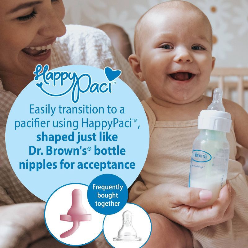 slide 12 of 16, Dr. Brown's 4oz Anti-Colic Options+ Narrow Baby Bottle with Level 1 Slow Flow Nipple - 0m+, 4 oz