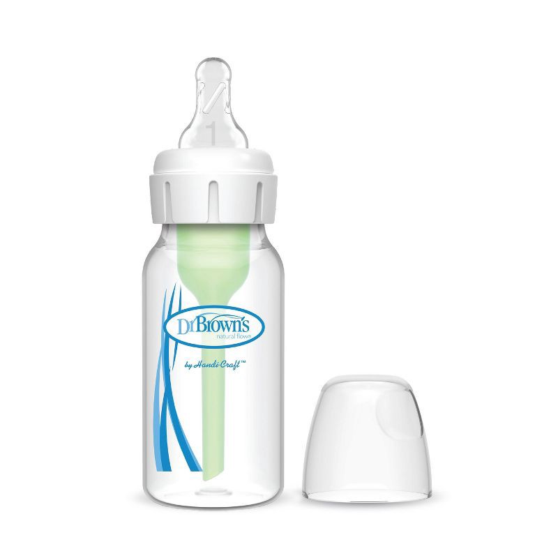 slide 1 of 16, Dr. Brown's 4oz Anti-Colic Options+ Narrow Baby Bottle with Level 1 Slow Flow Nipple - 0m+, 4 oz