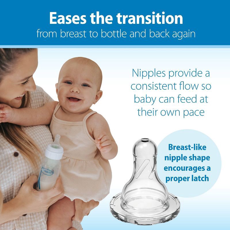 slide 5 of 28, Dr. Brown's 4oz Anti-Colic Options+ Narrow Baby Bottle with Level 1 Slow Flow Nipple & HappyPaci Pacifier - 0m+, 4 oz