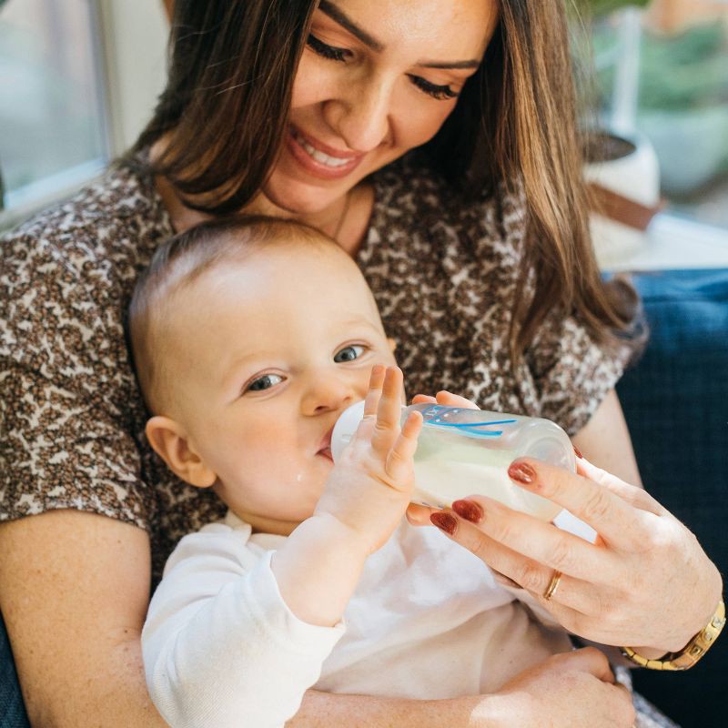 slide 9 of 28, Dr. Brown's 4oz Anti-Colic Options+ Narrow Baby Bottle with Level 1 Slow Flow Nipple & HappyPaci Pacifier - 0m+, 4 oz