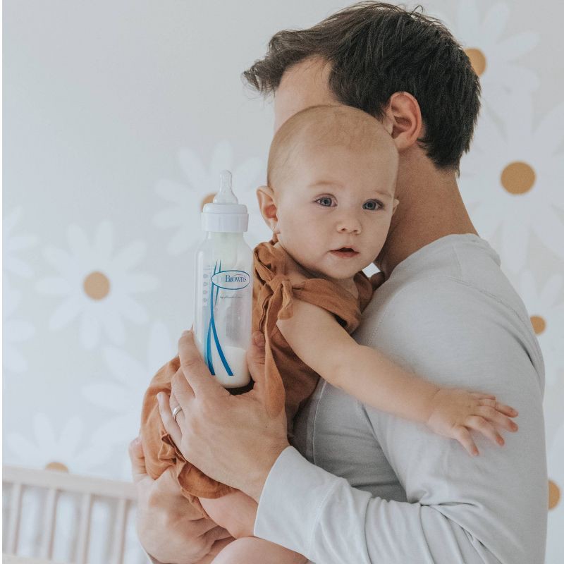 slide 15 of 19, Dr. Brown's 8oz Anti-Colic Options+ Narrow Baby Bottle with Level 1 Slow Flow Nipple & HappyPaci Pacifier - 0m+, 8 oz