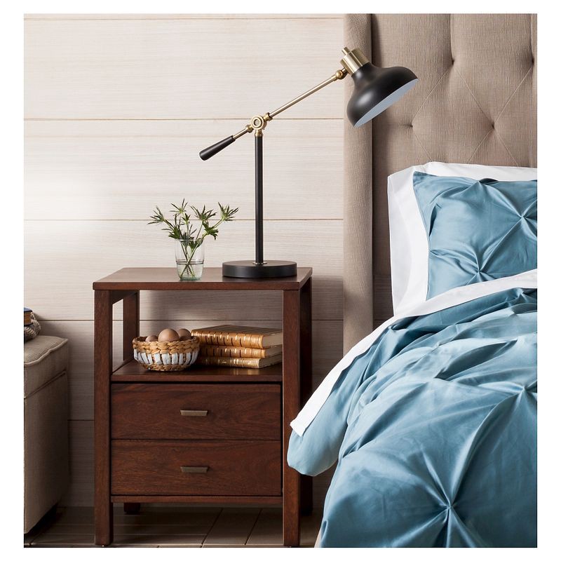 slide 5 of 5, Crosby Schoolhouse Desk Lamp Black (Includes LED Light Bulb) - Threshold™: Adjustable, Metal, ETL Listed, 1 ct