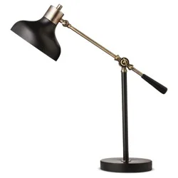 Crosby Schoolhouse Desk Lamp Black (Includes LED Light Bulb) - Threshold™: Adjustable, Metal, ETL Listed