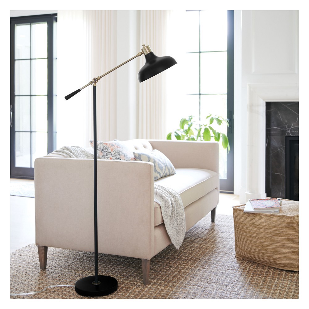 Crosby Schoolhouse Floor Lamp Black Threshold 1 ct Shipt