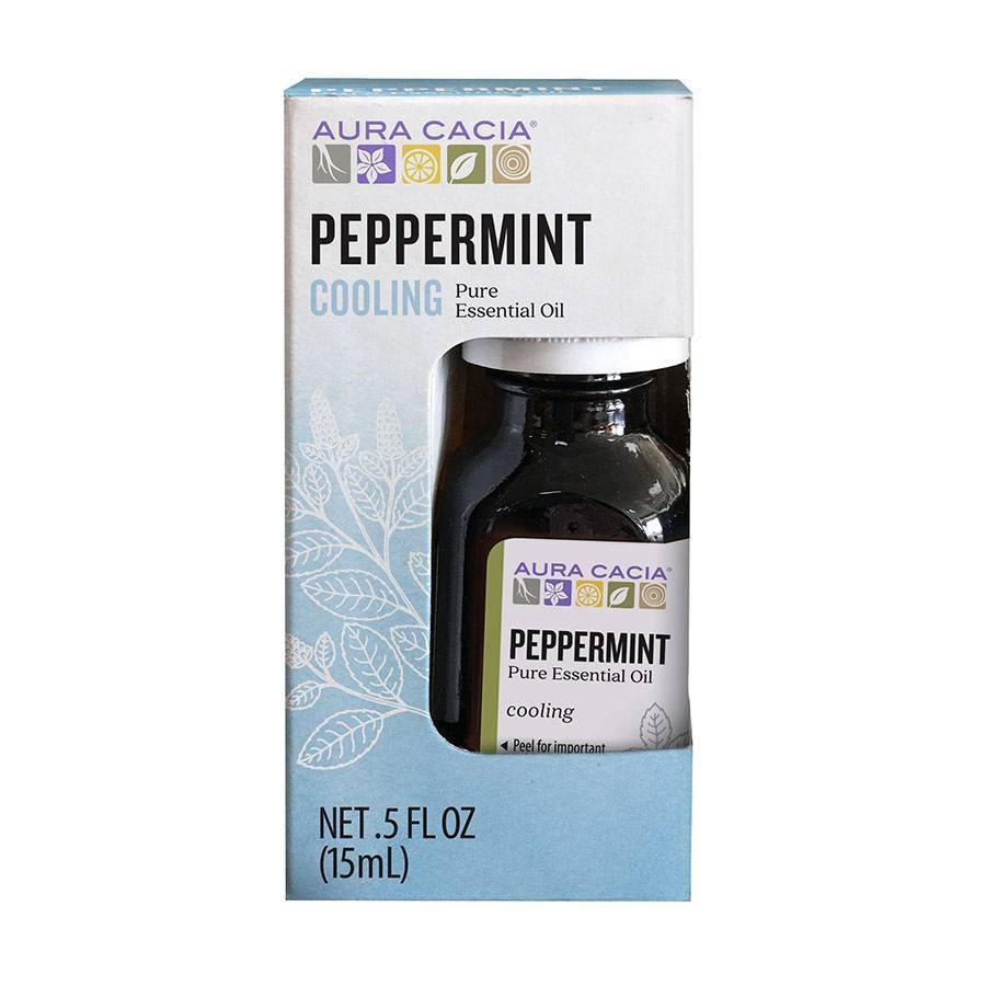 slide 1 of 5, Aura Cacia Peppermint Cooling Pure Essential Oil - 0.5oz, 0.5 oz