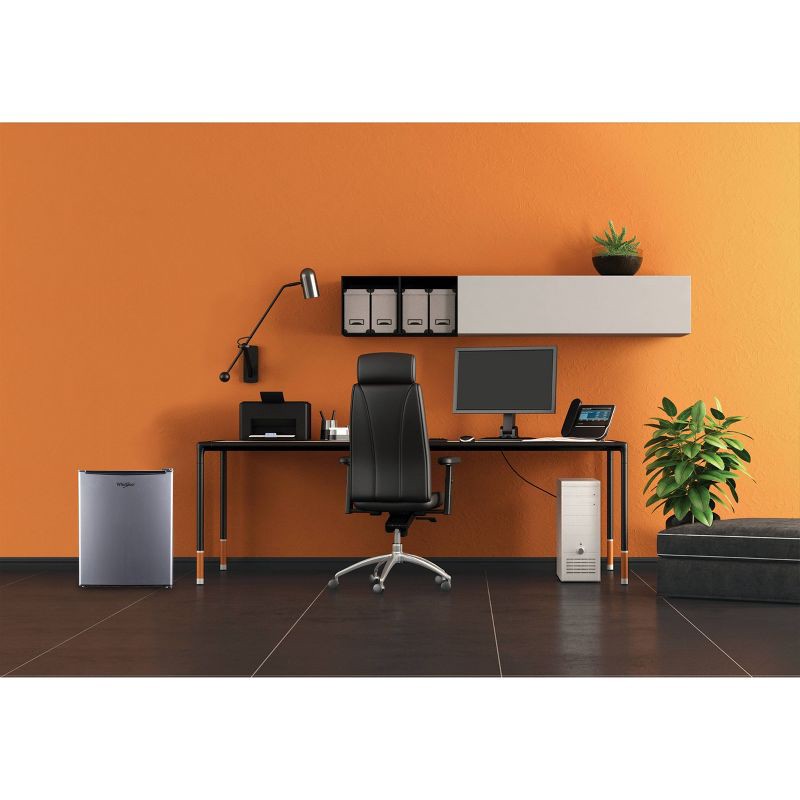 slide 6 of 8, Whirlpool 2.7 cu ft Mini Refrigerator - Stainless Steel - WH27S1E, 1 ct