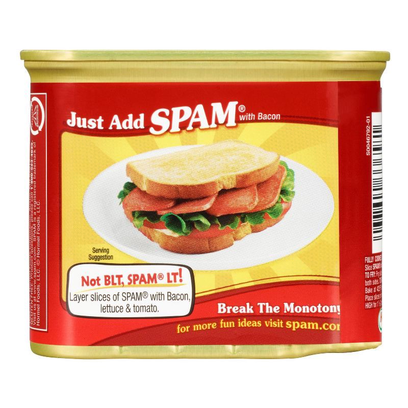 slide 4 of 10, SPAM with Bacon Lunch Meat - 12oz, 12 oz