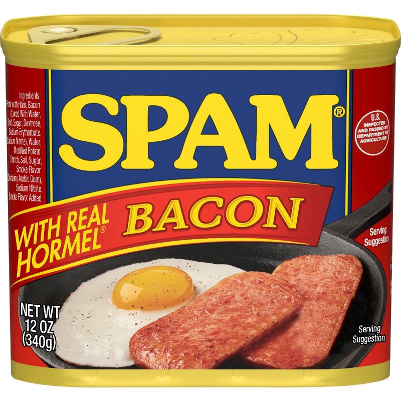 slide 1 of 10, SPAM with Bacon Lunch Meat - 12oz, 12 oz