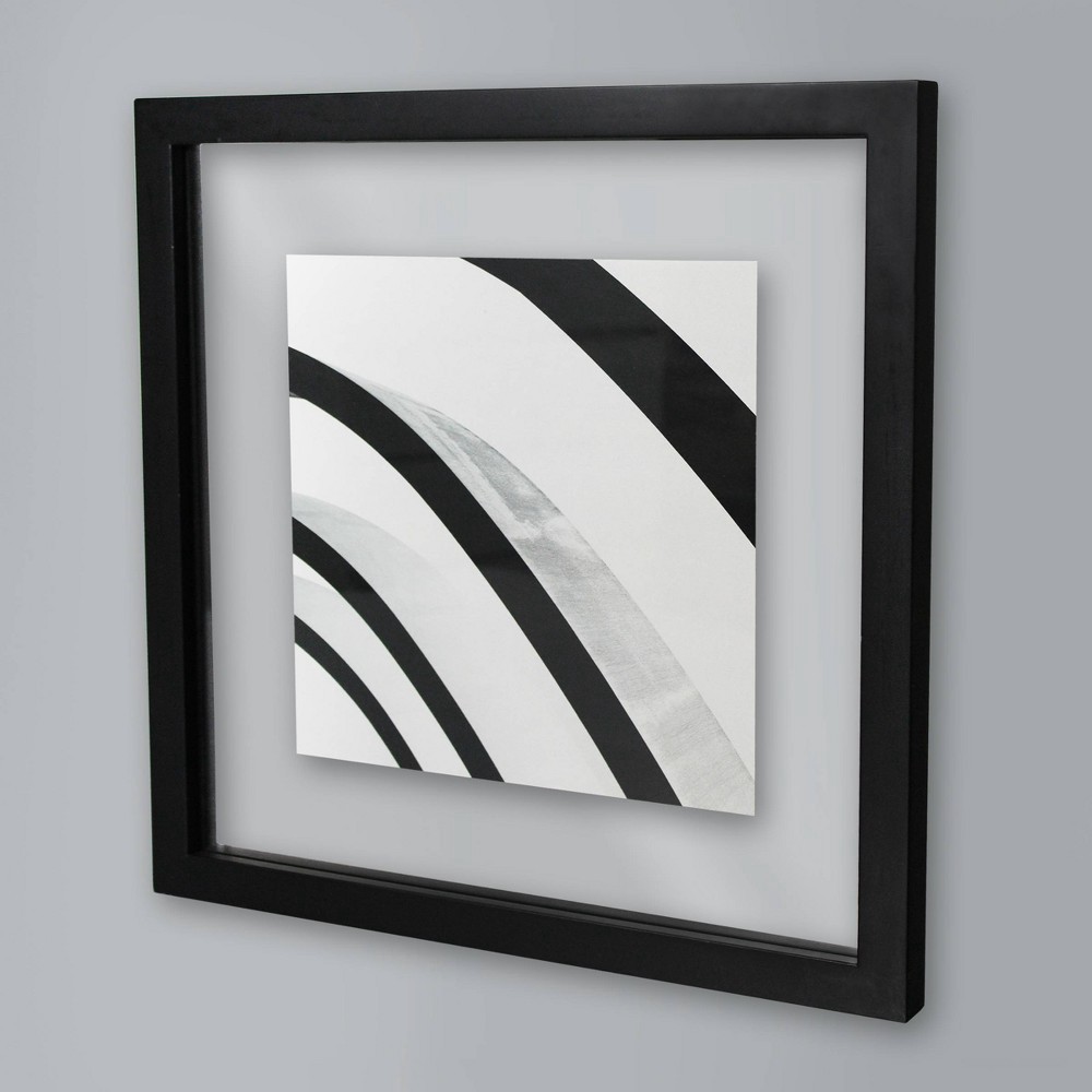 slide 2 of 5, 12" x 12" Thin Gallery Float Frame Black - Made By Design, 1 ct