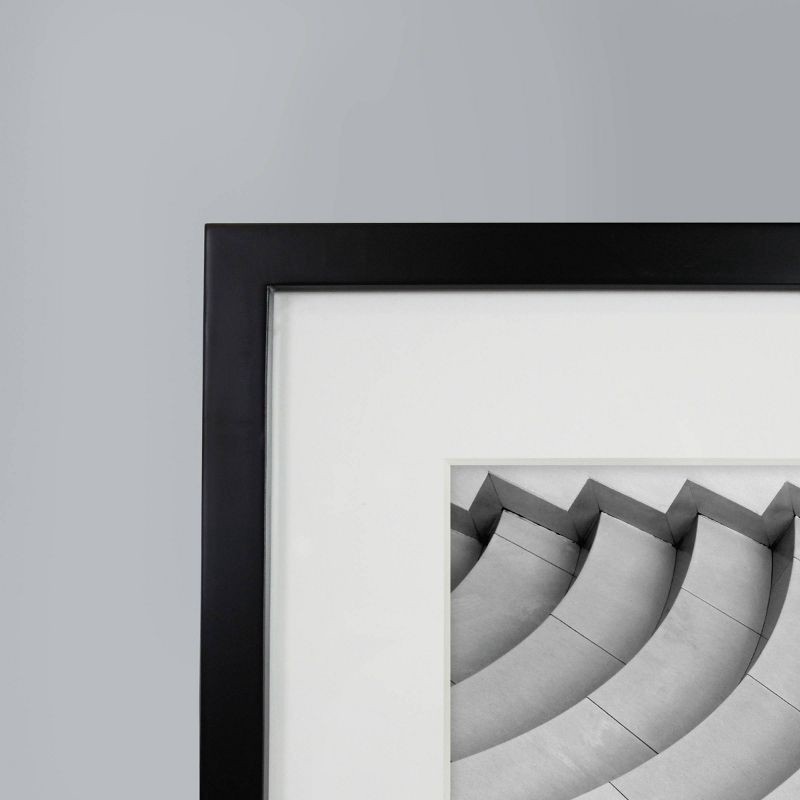 slide 2 of 5, 12" x 12" Single Picture Matted Frame Black - Threshold™: Modern Style, Beveled Acid-Free Mat, Wall Mount, 1 ct