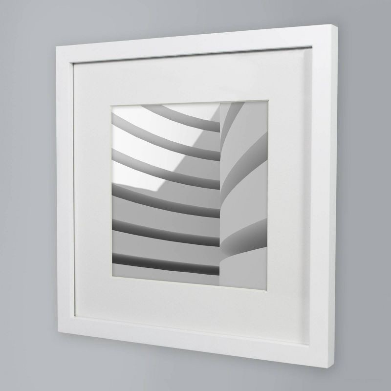 slide 2 of 6, 12" x 12" Single Picture Matted Frame White - Threshold™: Modern Beveled Mat, Wall Decor, MDF, 1 ct