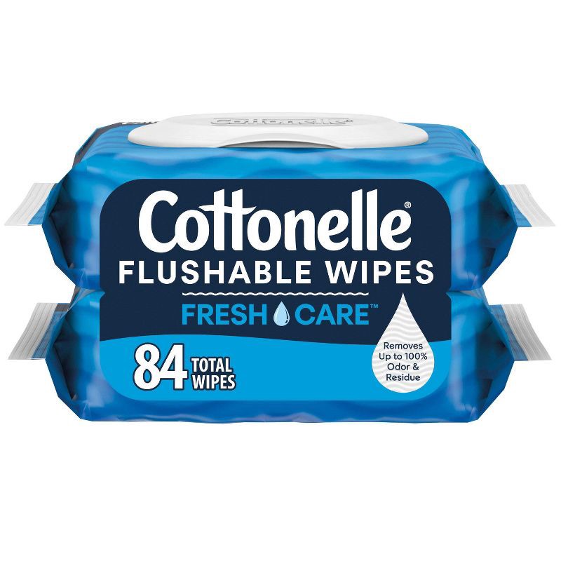 slide 1 of 10, Cottonelle Flushable Wet Wipes - 2pk/42ct, 2 ct, 42 ct