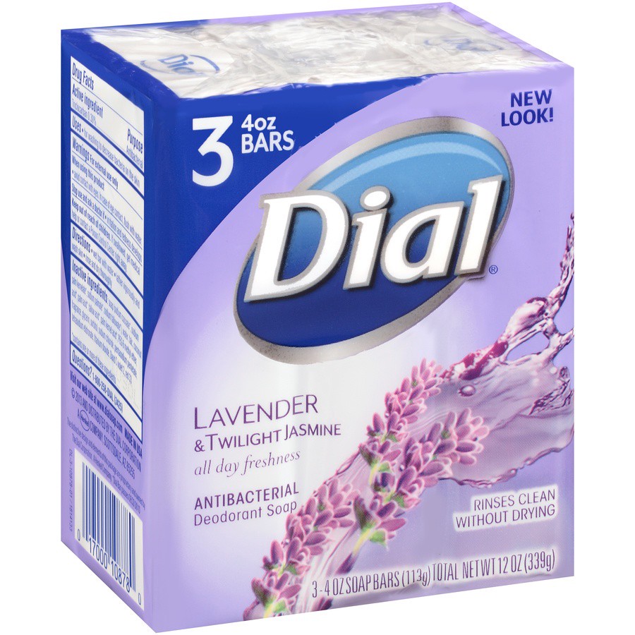 slide 6 of 6, Dial Lavender & Twilight Jasmine Antibacterial Deodorant Soap, 3 ct; 4 oz