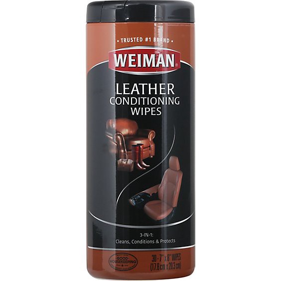 slide 1 of 1, Weiman Wipes Leather - 30 Count, 30 ct