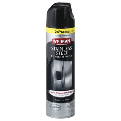 slide 1 of 1, Weiman Cleaner & Polish Stainless Steel - 12 Oz, 12 fl oz