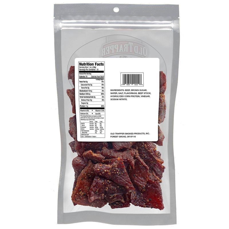 slide 2 of 3, Old Trapper Pepper Beef Jerky - 10oz, 10 oz