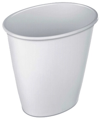 slide 1 of 1, Sterilite Oval Vanity Wastebasket, 1.5 gal