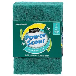 Signature Select Power Scour Pads Scouring Tough Jobs - 3 Count