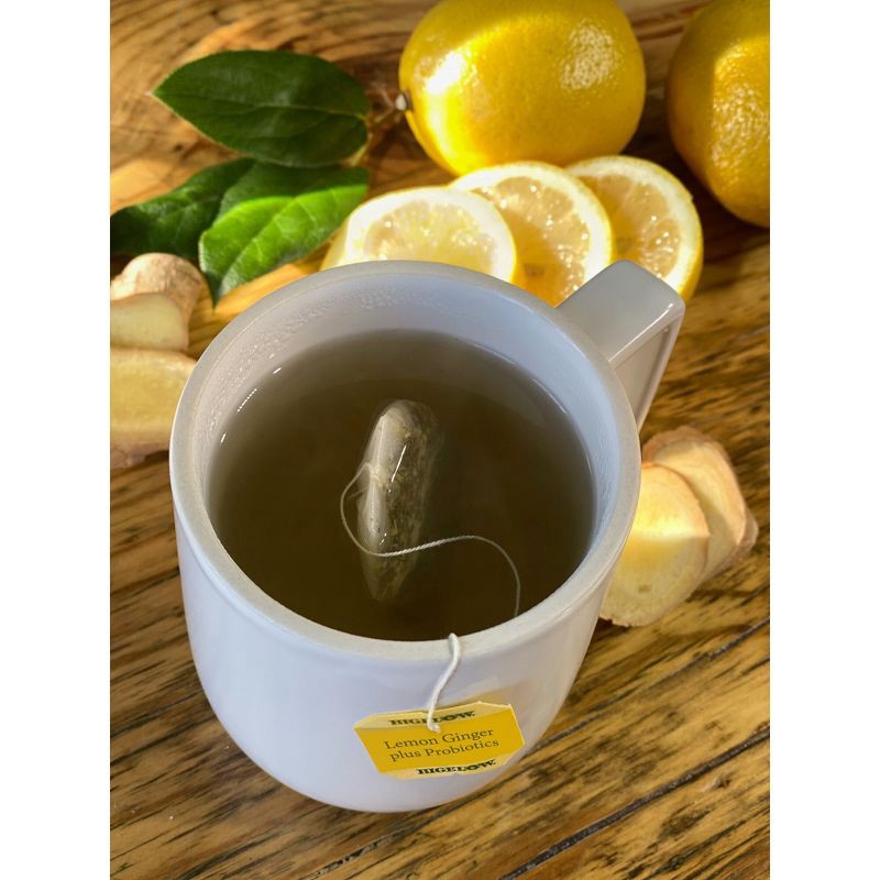 slide 8 of 11, Bigelow Lemon Ginger Plus Probiotics Herbal Tea Bags - 18ct, 18 ct