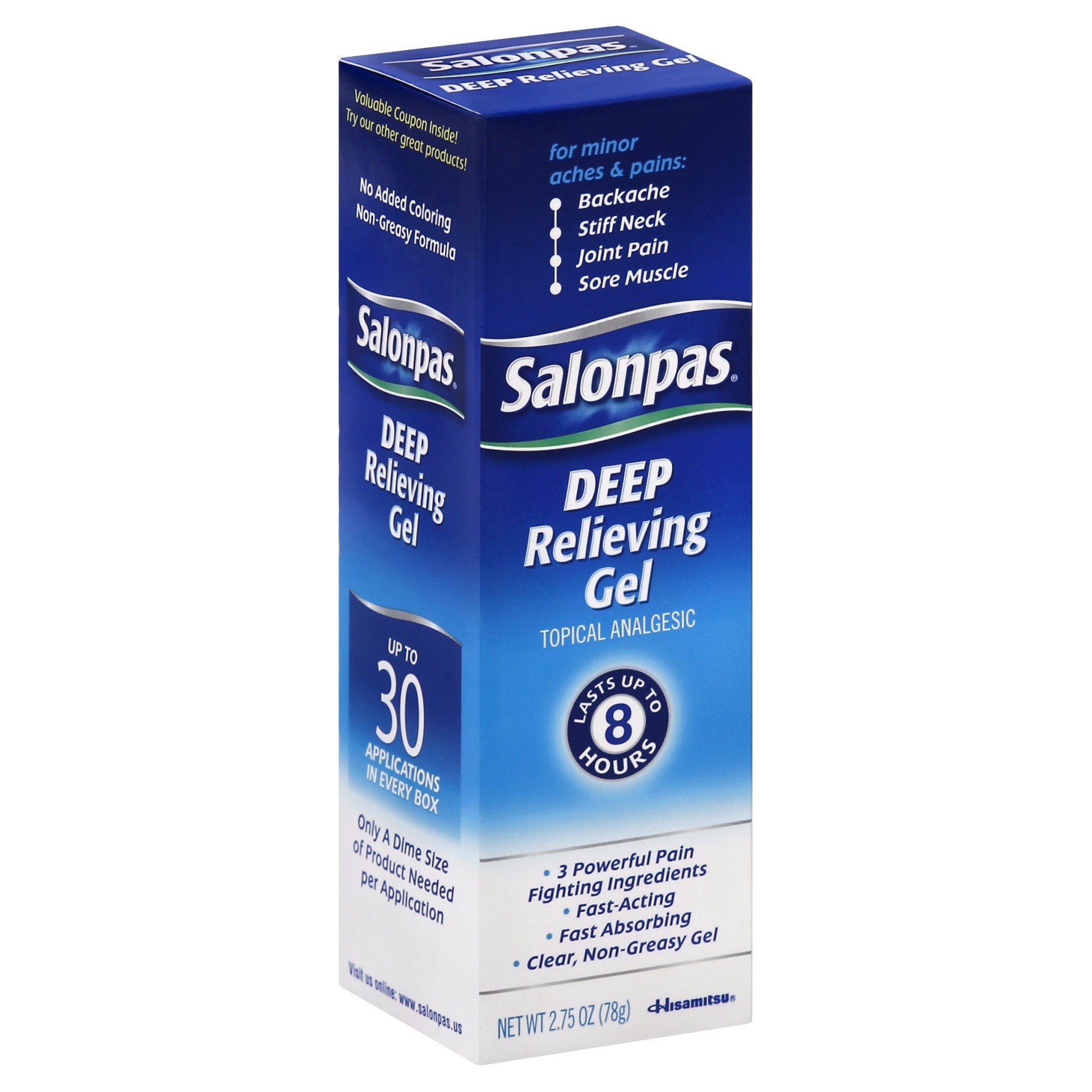 slide 1 of 7, Salonpas Deep Rel Gel, 2.75 oz