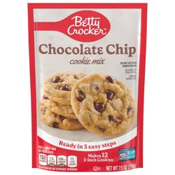 Betty Crocker Chocolate Chip Cookie Mix, Makes (12) 2-inch Cookies, 7.5 oz.
