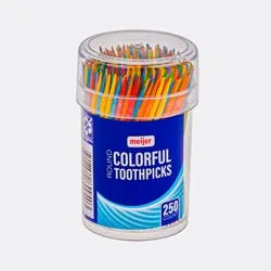 Meijer Colorful Round Toothpicks, 250 Ct