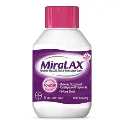 Miralax Gentle Constipation Relief 14 Doses without Harsh Side Effects Osmotic Laxative Powder - 8.3oz