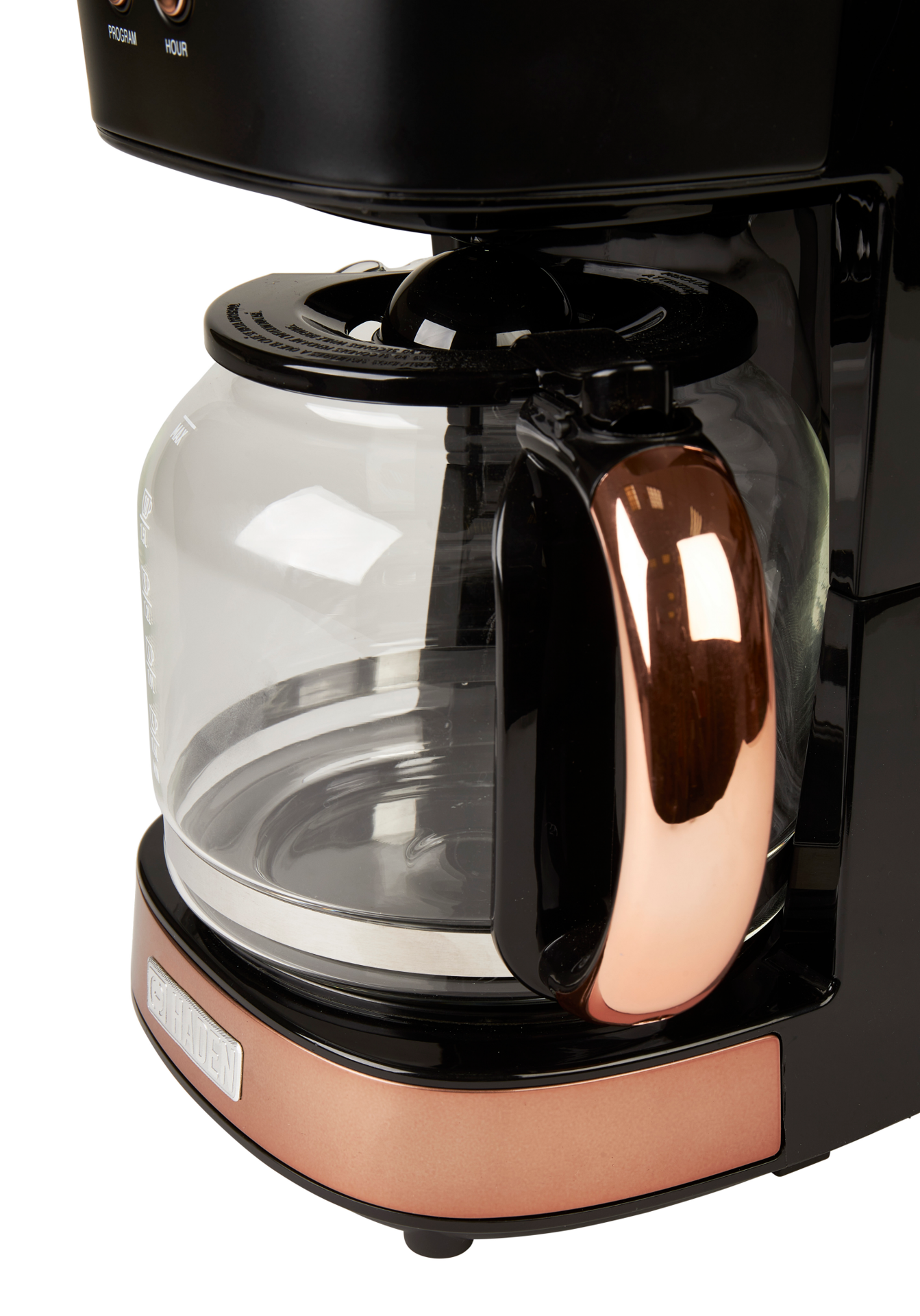 slide 4 of 4, Haden Coffemaker - Black & Copper, 1 ct