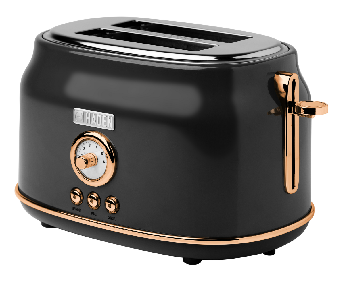 slide 26 of 29, Haden Dorset 2 Slice Toaster Black & Copper, 1 ct